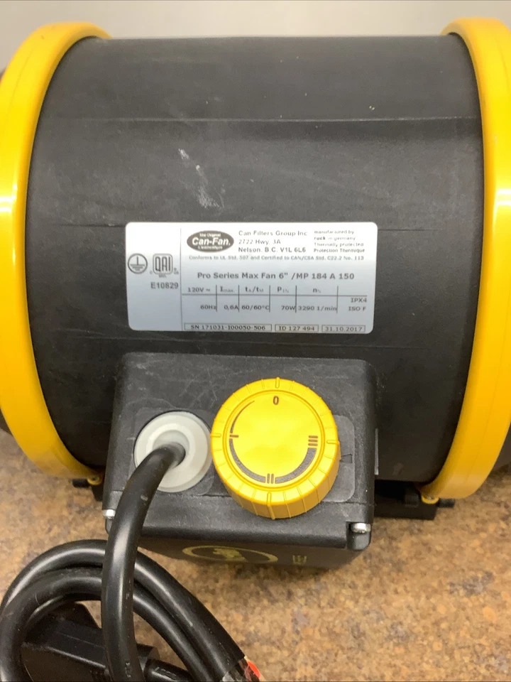6 " Can Fan Max Fan PRO SERIES 3-Speed - inline exhaust blower ventilation hydro - Image 3 of 4