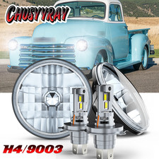 Pair For 1947 1948 1949 1950 1951-1957 Chevy Truck 7 Round Led Headlights Hilo Pair For 1947 1948 1949 1950 1951-1957 Chevy Truck 7 Round Led Headlights Hilo