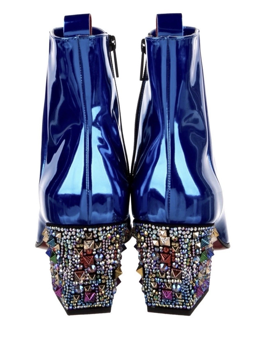 Christian Louboutin&Marvel Crystals Embellished Boots Blue  display picture 1