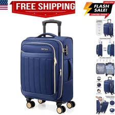 Softside Carry On Luggage 20 Inch Expandable Carry On Luggage 22x14x9 Airline...