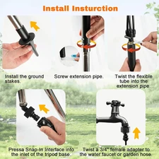 Misters for outside Patio 26.5 FT Portable Water Mister for Cooling Outdoor BBQ