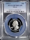 1995-S 25c 90% Silver Washington Proof Quarter PCGS PR70DCAM #8632