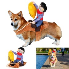 Funny Riding Horse Cowboy Pet Dog Costumes Puppy Halloween Party Costume Clothes