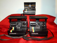 Lot Of 3 Vintage Polaroid Instant Land Cameras  One Step 600  Spirit