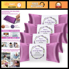 Lavender Eye Pillow for Relaxation, Yoga, Sleep, Weighted Mask for Headache Reli