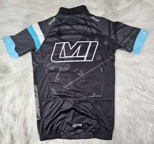 LES MILLS Herren Rpm Pulse Kurzarm Oberteil blau schwarz Radtrikot (S) - Bild 2 von 9