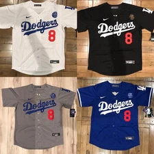 KOBE BRYANT LA Dodgers Men's BLUE GRAY BLACK WHITE Jersey