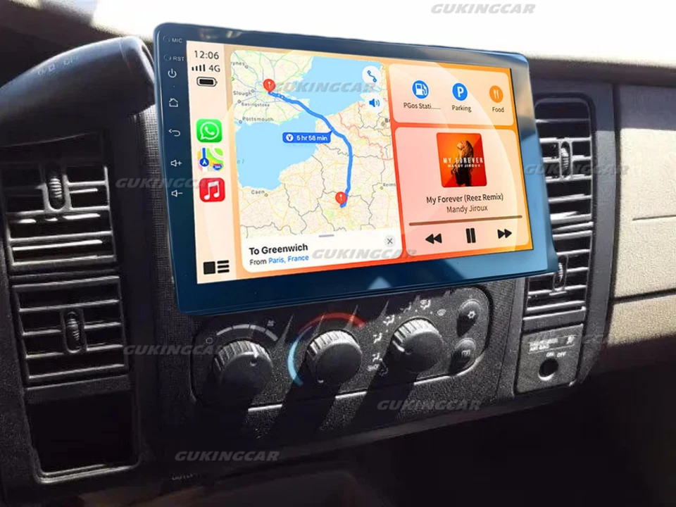 For Dodge Dakota 2005-2010 10.1" Android14 Carplay Car Stereo Radio GPS 4+64GB - Imagem 3 de 4