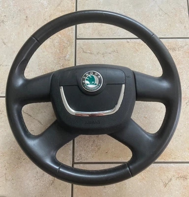 Original Skoda Lenkrad 4-Speichen 3T0419091G E74 61944000B schwarz - Bild 1 von 4