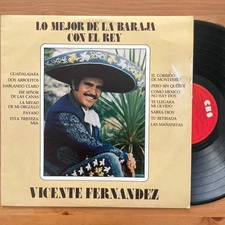 VICENTE FERNANDEZ Lo Mejor De La Baraja Con El Rey VG+ ORIG 1988 CBS LP MEXICO