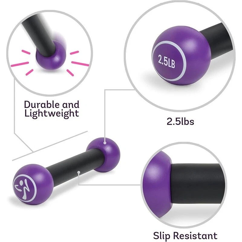 Набор гантелей 2,5 фунта из 2 весов для рук женские тренировки домашние фитнес упражнения новые - Изображение 4 из 4