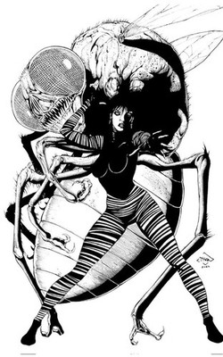 CYBERFROG Deathfly Dys! Line Art Limited Print VAN SCIVER Signed numbered ltd 10