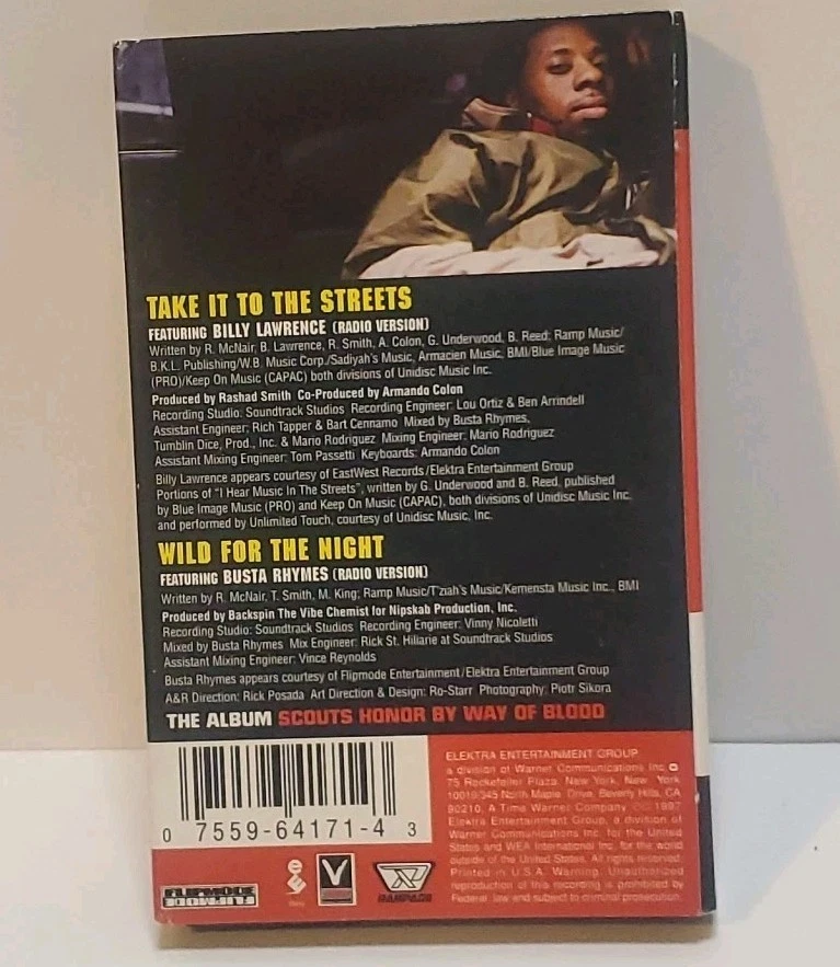 Rampage "Take It To The Streets" Cassette Tape Single, feat: Busta Rhymes (1997) - Image 2 of 4
