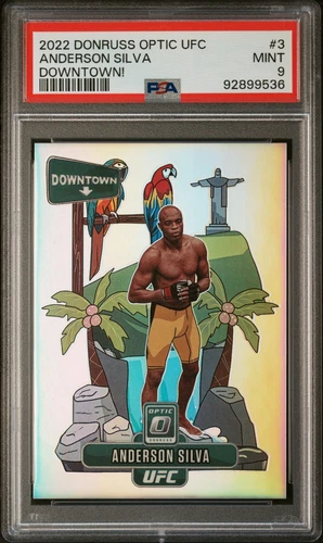 2022 Panini Donruss Optic UFC - DOWNTOWN Case Hit #3 Anderson Silva (SSP) PSA 9