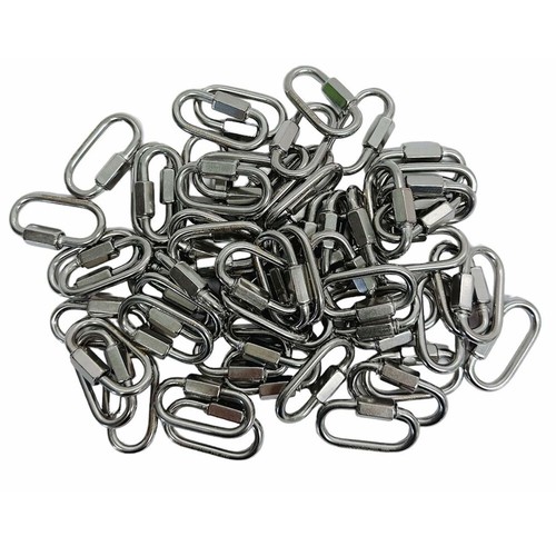 Quick Link Gancio Barca WLL 1.200 Lbs 1/4 Pollice Marino 316 Acciaio Inox 20 PCS - Foto 2 di 8