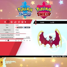 ✨ Shiny Lunala  ✨Event 2019 American Eclipse  ✨ Pokemon Sword Shield ✨ UNTOUCHED