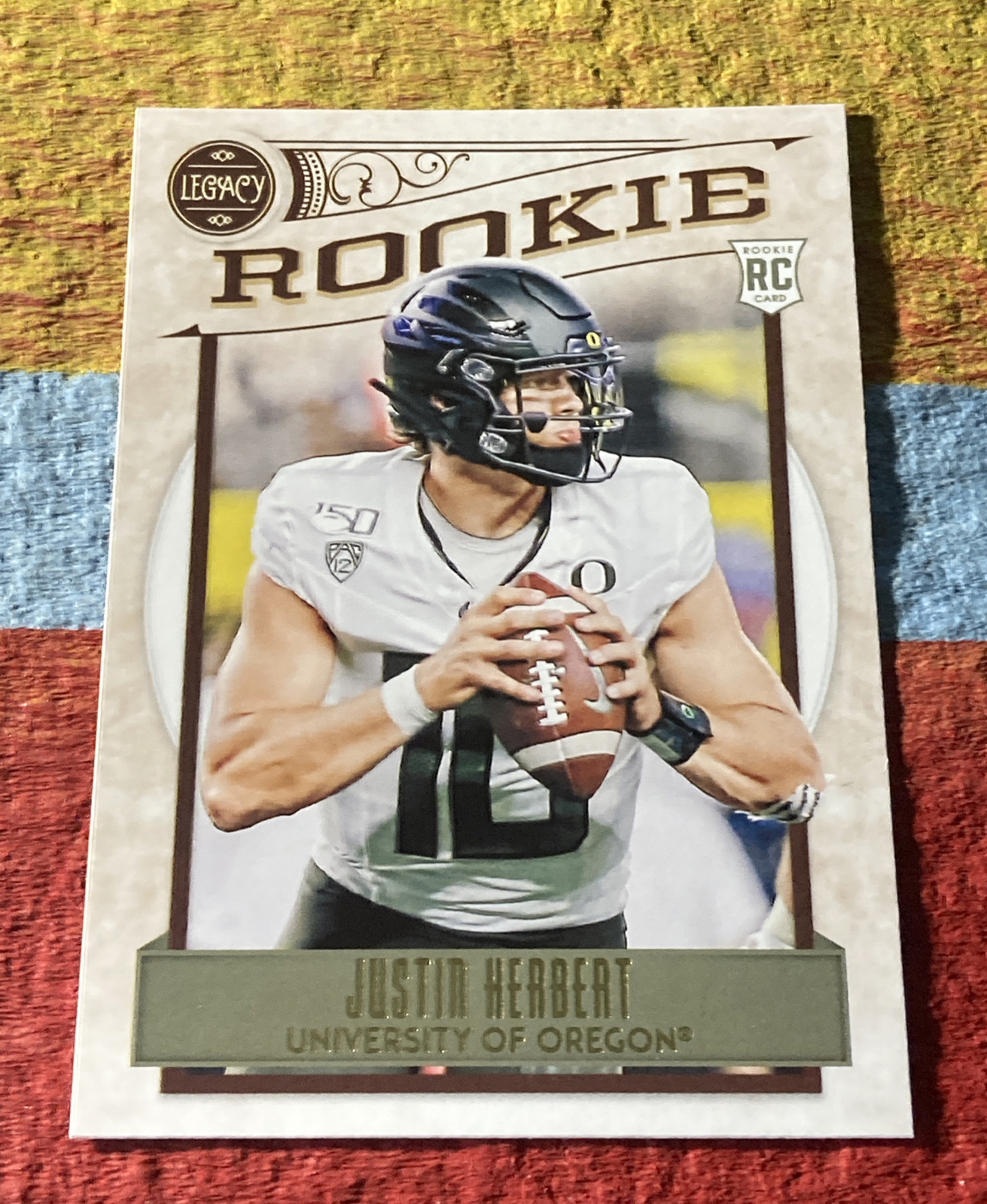 2020 Panini Legacy Football Justin Herbert Rookie Card #150 LA CHARGERS RC