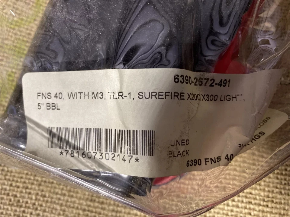 Safariland FN FNS 40 Or 9mm ALS Holster RH M3 TLR Surefire X200/300 Light - Image 3 of 4