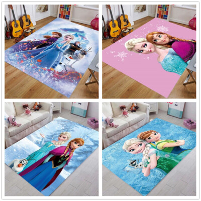 Neu Anna Elsa Prinzessin 3D Teppich Fußmatten Kinderteppich Bodenmatte Türmatte
