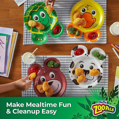 Hefty Zoo Pals Party Edition Plates, Assorted Animal Designs, 7.75 in 20 Count - 第 4/8 張圖片