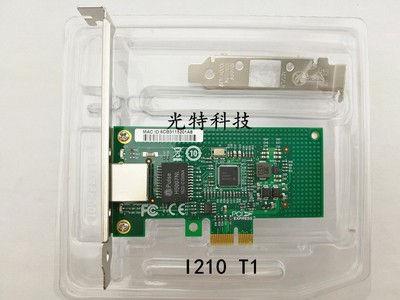 Intel I210-T1 Chip Gigabit Ethernet/Network Card(NIC),Single PCI Express 2.1 X1