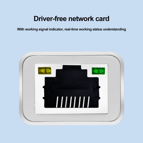 Typ-C-zu-RJ45-Ethernet-Kabel-LAN-Adapter 10/100/1000 Mbit/s (Silber USB Gigabit) - Afbeelding 6 van 7