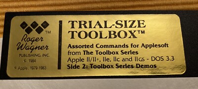 Software Trial-Size Toolbox f. Apple II IIe IIc IIgs Roger Wagner 5,25 Disk