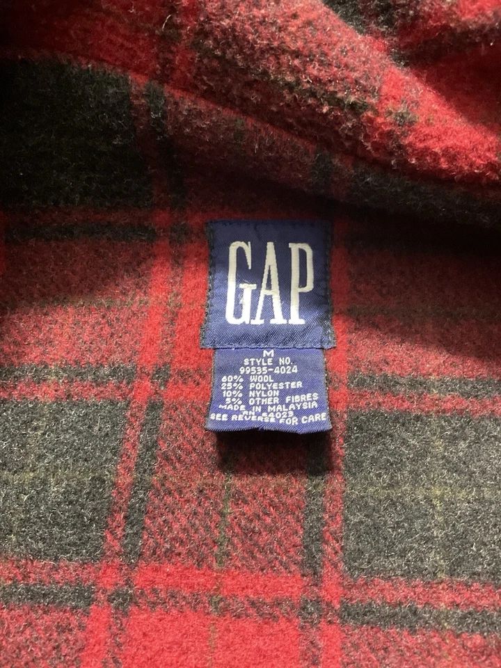 Винтажный 90-х разрыв спортивное пальто Sz M оливковый рыбак клетку одеяло с подкладкой редкая - Изображение 4 из 4