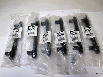 6-QTY Cosmas Cabinet Hardware Flat Black Euro Bar Handle Pull #161-128FB
