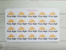Pizza Night Planner Stickers-Perfect For Planner, Journal, Calendar,Erin Condren