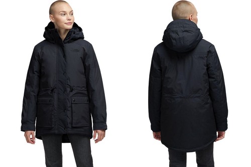 Parka Hooded Puffer Jacket Black 