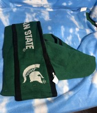 Michigan State Spartans Hooded Scarf Winter Hat MSU Green 34 NCAA-1