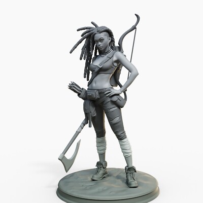 Wasteland Girl Tyra Axt Miniatur 32mm