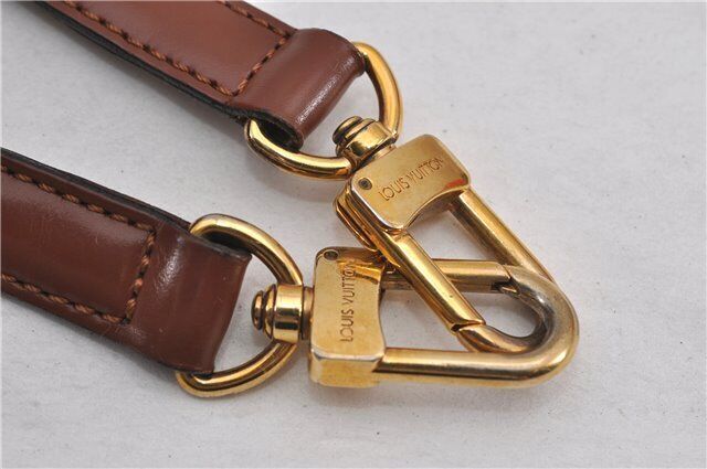 Authentic Louis Vuitton Leather Shoulder Strap Brown 40.9-48 LV 9455F