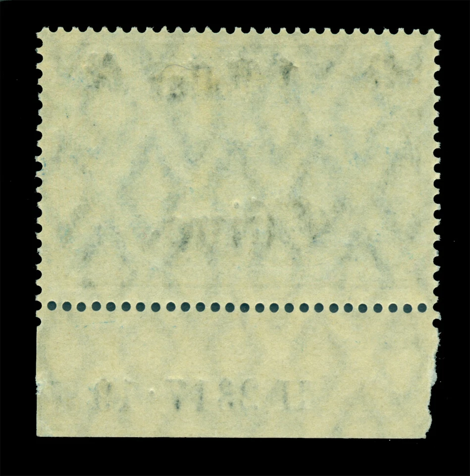 German Colonies - CHINA 1906 Surch. $1 /2mk blue Sc# 54 mint MH w/ PLATE NUMBER - Image 2 of 2