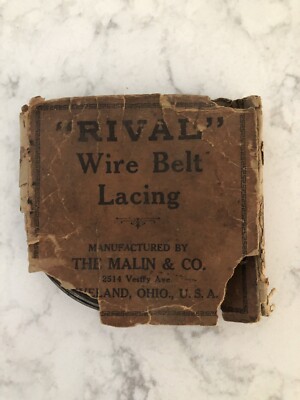  RIVAL  Wire Belt Lacing. The Malin & Co.  Vintage NM
