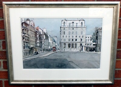 Denys George Wells RBA Aquarell Feder Tusche 67 Pall Mall London Gemälde 70er