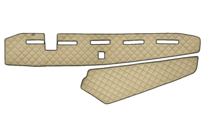 Beige Armaturenbrett Matten Eco Leder Bezüge für Volvo FH4 Euro 6 mit Sensor