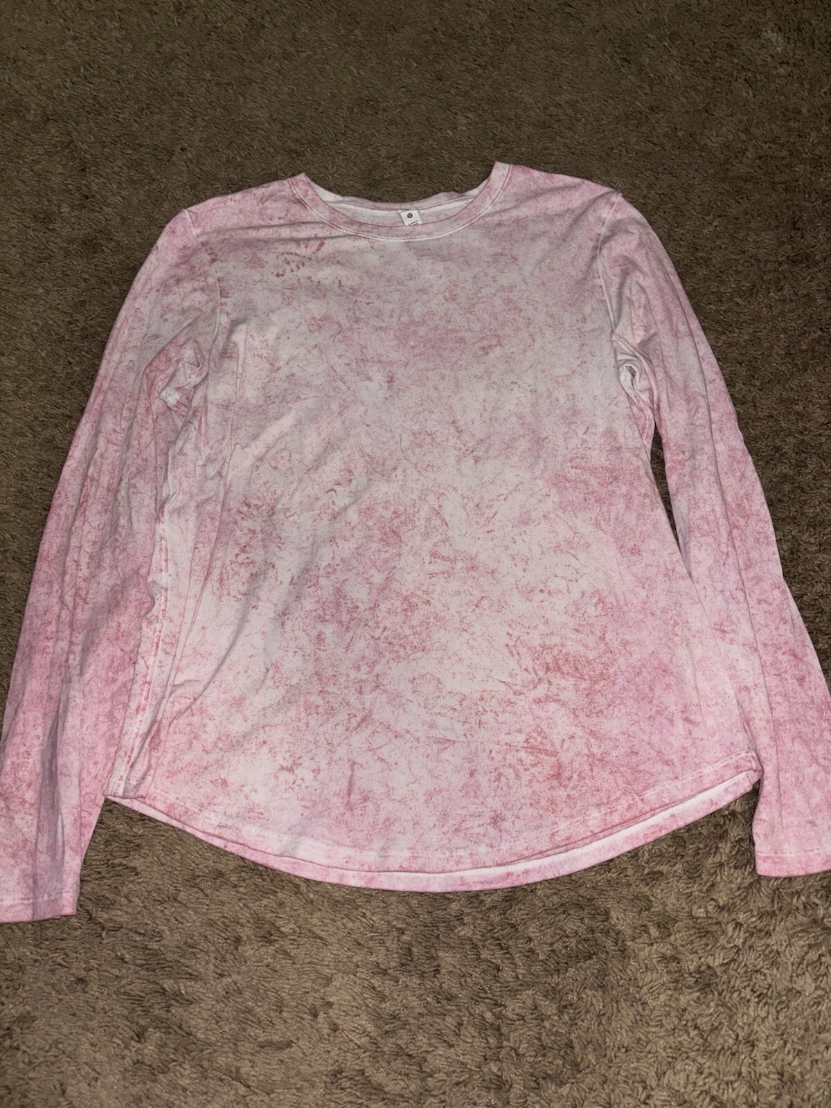 Lululemon Long sleeve Pink Tie Dye Shirt Sz 10