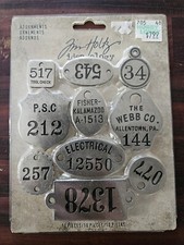 Tim Holtz Idea-Ology Adornments NIP 10 Pieces Scrapbooking