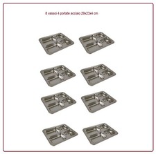 8 vassoio acciaio pranzo cena campeggio viaggio caccia pesca picnic escursione