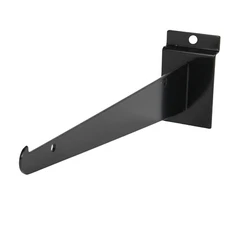 Knife Shelf Brackets Slatwall w Lip Black Lot of 25 Retail Shelving Display 12"