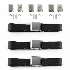 Chevy Truck 1955 - 1959 Airplane 2pt BK Lap Bench Blt Kit w/BKTS 3 Belts