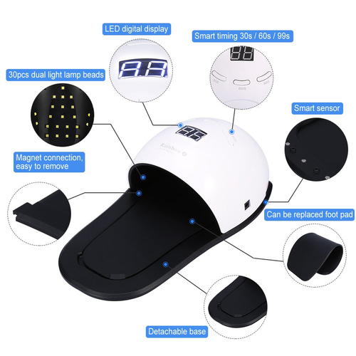 48W LED Nail Dryer Lamp, Machine Nail Art Tools for Nail Gel Polish Curing wi... - Picture 8 of 9