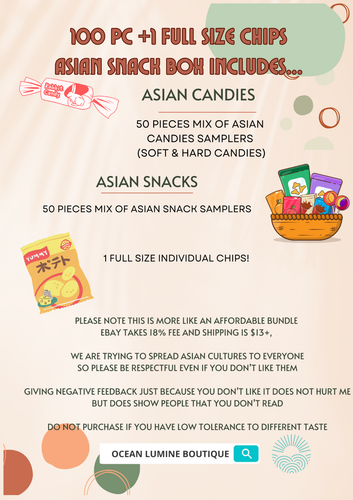 100 Pieces Candy + Snack Mix Variety Asian Snack Box Japanese Korean Taiwan - Picture 2 of 9