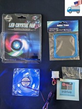 NEW Evercool Crystal 80mm x35mm Blue LED 3/4pin PC Case Cooling Fan  UV Pad