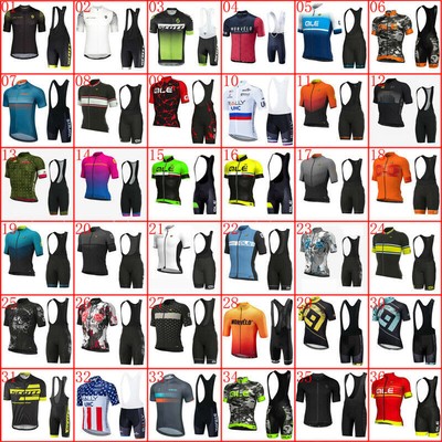 Road MTB Men's Cycling Wear Jersey Bib Shorts Kits Shirt Maillots Trousers Set