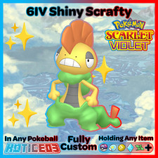 ✨Shiny Scrafty 6IV✨ Pokemon Scarlet & Violet 🚀Fast🚀 Indigo Disk DLC