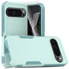 Heavy Duty Hard Case w/ Screen Protector For Google Pixel 9 Pro XL/9 / 9 Pro/9A