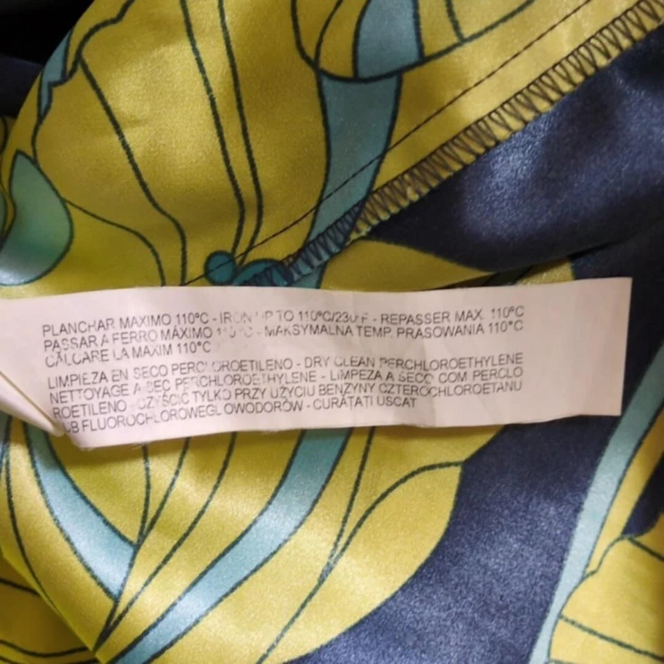 Zara Basic Shift Dress Size Small Retro 1970's Groovy Floral Green Hippie 1960's - Image 2 of 4